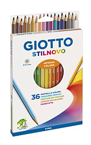 Giotto Stilnovo Pastelli Colorati in Astuccio - 36 Colori per Creatività