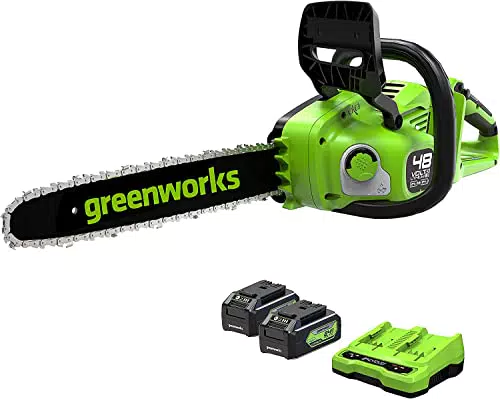 Greenworks Motosega a Batteria 48V con Motore Brushless e Barra da 14" - GD24X2CS36K4X