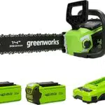 Greenworks GD40CS15K2X Motosega a Batteria Brushless 14 con Auto-Lubrificazione