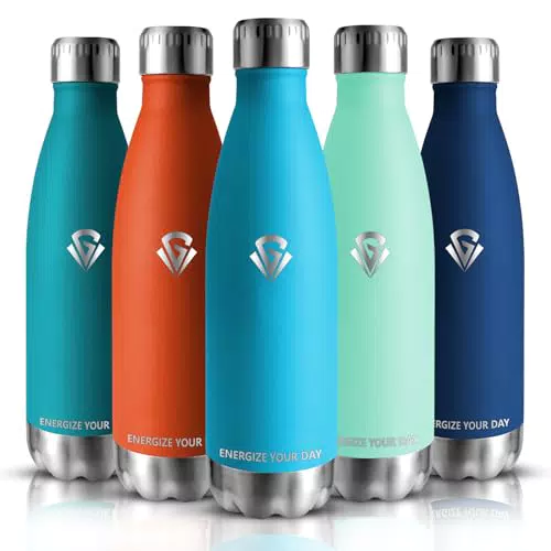 Grsta Borraccia Termica in Acciaio Inox Senza BPA per Sport e Campeggio