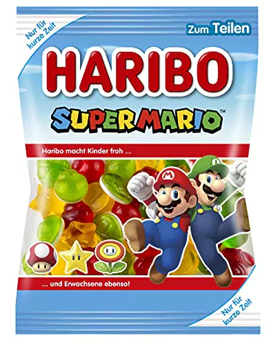 Haribo Super Mario Classic - Caramelle Gommose a Forma di Oggetti di Super Mario