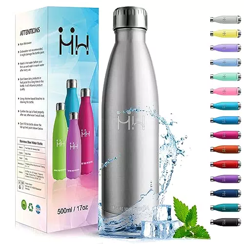 HoneyHolly Borraccia Termica in Acciaio Inox, 500ml - Ideale per Sport e Lavoro