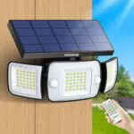 Intelamp Faretto LED Solare da Esterno 1200LM con Pannello Solare