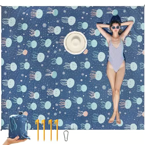 ISOPHO Coperta da spiaggia e picnic, tappetino antisabbia leggero e resistente