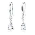 JeweBella Orecchini Pendenti Donna in Argento 925 con Zirconi Cubici Anallergici