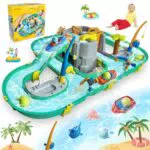 Jonrryin Tavolo Sabbia e Acqua per Bambini, Giocattolo da Spiaggia e Attività