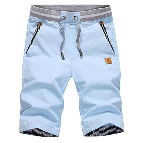 JustSun Pantaloncini Uomo Corti in Cotone con Tasche Estivi
