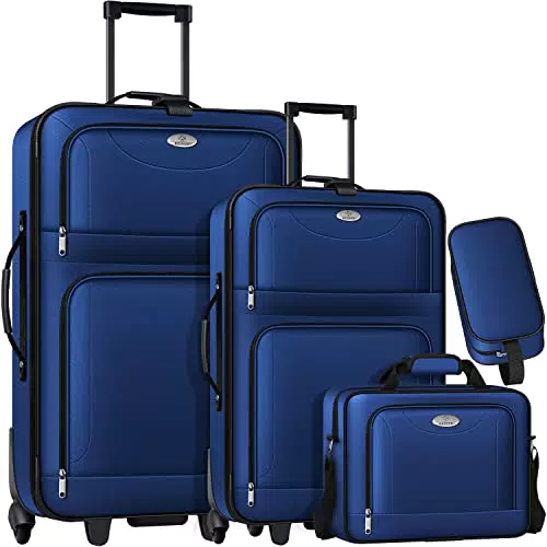 KESSER® Set di valigie da viaggio con rotelle e manico telescopico