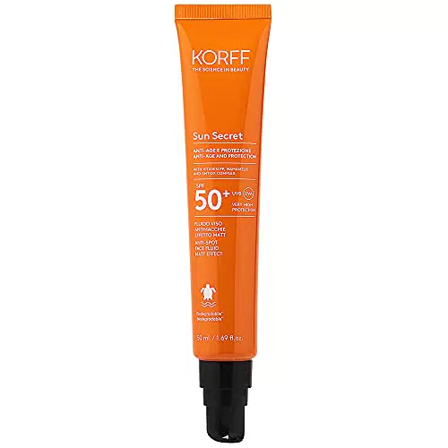 Korff Sun Secret Fluido Viso Antimacchie SPF50 - Protezione Alta UVB e UVA