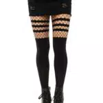 Leg Avenue Collant a Rete con Strisce - Modello Fishnet Stripes