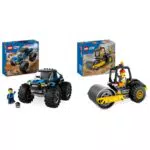 LEGO City Monster Truck e Rullo Compressore, Set di Costruzioni per Bambini