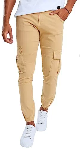 Leif Nelson Pantaloni Cargo da Uomo Modello LN-9285