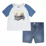 Levi's Set Coordinato Tee e Short SBSS241 per Bambini e Ragazzi