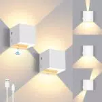 Lightsjoy Lampada da Parete LED Ricaricabile con Rilevatore di Movimento