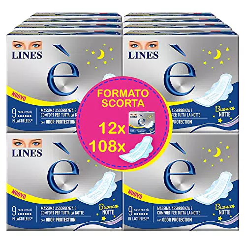 Lines È Notte Ali Assorbenti in Lactifless - Comfort e Protezione Notturna