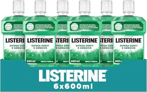 LISTERINE Collutorio Difesa Denti e Gengive al Fluoruro per Igiene Orale
