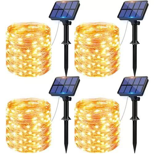 Litogo Catena Luminosa Solare 12m con 120 LED Impermeabili per Esterno