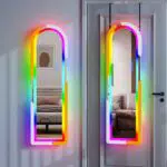 Lvifur Specchio Decorativo da Parete con Luce LED e Modalità di Illuminazione
