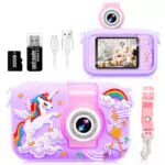 ARNSSIEN Macchina Fotografica per Bambini con Display IPS 2.4 - Regalo Ideale per 3-10 Anni
