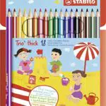 STABILO Trio thick - Matita colorata triangolare con temperino