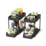 Meltrck Organizer Sottolavello Cucina Estraibile a 2 Livelli con Ganci