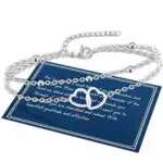 Mia&Cale Bracciale in argento 925 con ciondolo a cuore, regalo elegante per lei