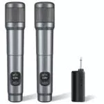 FOLTUSMY Microfono Wireless Dinamico Palmare con Ricevitore Ricaricabile
