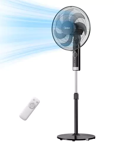 Midea MFS400R0APH Ventilatore a Piantana Silenzioso con Telecomando e Timer 8H