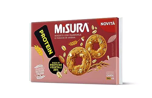 Misura Biscotti Proteici con Mandorle e Fiocchi di Avena - Farina Italiana FSC