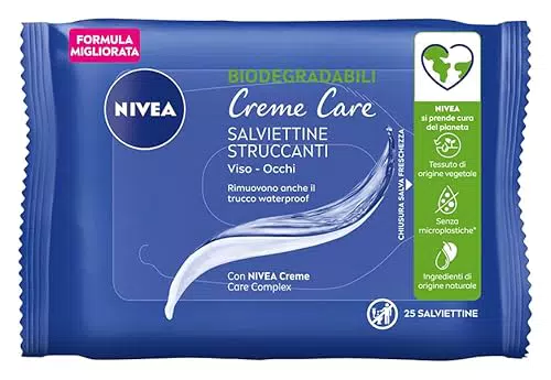 NIVEA Creme Care Salviettine Struccanti Delicate per Viso e Trucco Waterproof