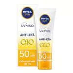 NIVEA SUN Crema Viso Anti-Età FP 50 con Coenzima Q10 e Azione Antimacchia
