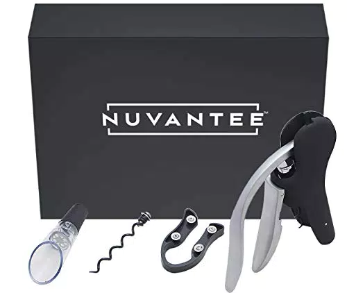 Nuvantee Apribottiglie Automatico Stile Rabbit con Erogatore e Cavatappi di Ricambio