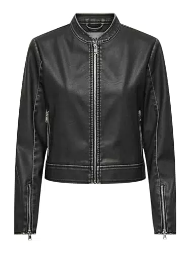 ONLY ONLMINDY Giacca in Pelle Sintetica Washed Modello Otw
