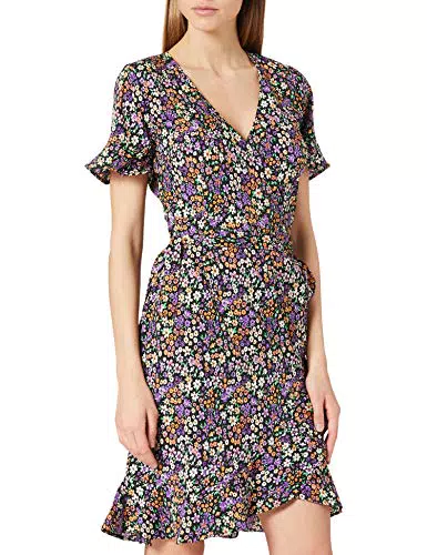ONLY Onlolivia S/S Wrap Dress Wvn Noos Vestito, Blu