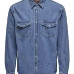 ONLY & SONS ONSBANE 3247 Camicia Denim Uomo