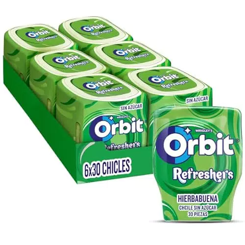 Orbit Refreshers Chewing Gum Menta Verde Senza Zucchero per Denti Sani