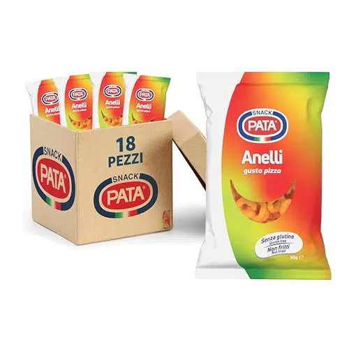PATA Anelli di Mais Gusto Pizza Senza Glutine con Olio di Semi di Girasole