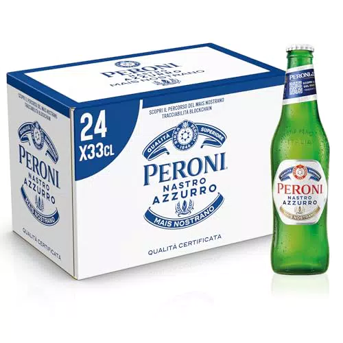 Peroni Nastro Azzurro - Birra Premium Lager a Bassa Fermentazione 5% Vol
