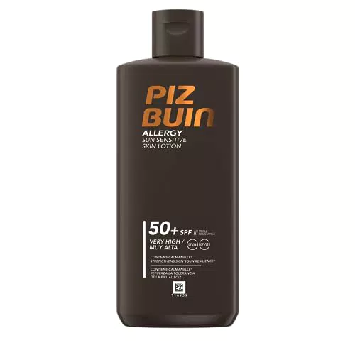 PIZ BUIN Lozione Solare SPF50 per Pelli Sensibili - Protezione Alta