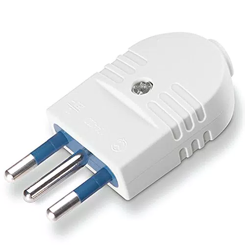 Poly Pool Spina 10 A 2p+T con Uscita Cavo Assiale e Fermacavo Isolante