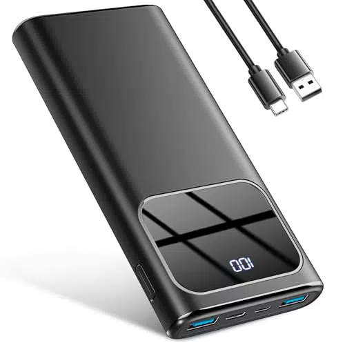 Power Bank 10000mAh PD 15W Ricarica Rapida USB-C con Display LED per iPhone
