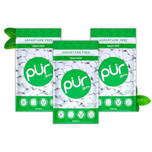 PUR Gum Gomma da Masticare Vegana con Xilitolo, Senza Aspartame e Zucchero