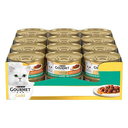 Purina Gourmet Gold Cibo Umido per Gatti con Coniglio e Carote
