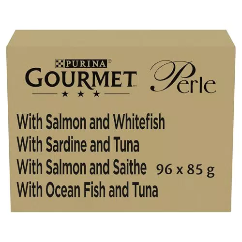 Purina Gourmet Perle Filettini in Salsa per Gatti con Salmone e Pesce dell'Oceano