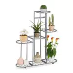 Relaxdays Scaffale Portafiori in Metallo con 7 Mensole Porta Piante