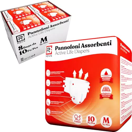 RMOVE Pannoloni per anziani super assorbenti, confezione da 8 unità