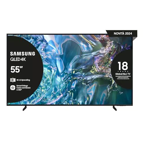 Samsung Smart TV QE55Q60DAUXZT QLED 4K con Processore Quantum e Gaming Hub