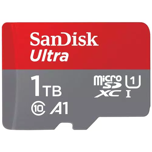 SanDisk microSDXC 1TB Ultra con adattatore SD, 150 MB/s, A1 UHS-I Class 10