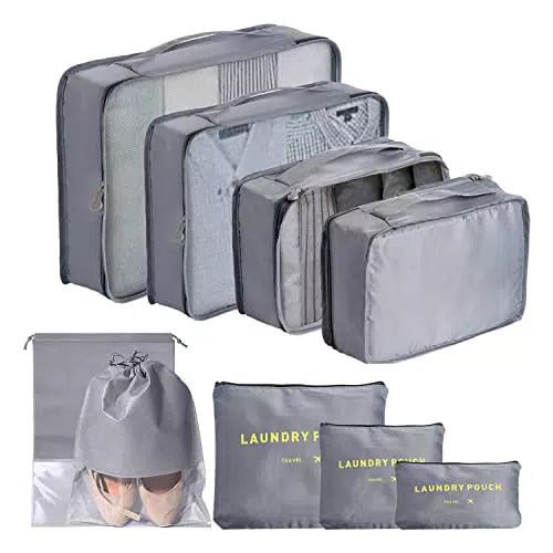 Set di cubi da imballaggio per valigie - Organizer da viaggio per vestiti e accessori