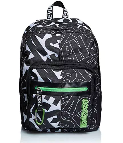 Seven Zaino Scuola Alpha Beat Doppio Scomparto con Organizer per Accessori